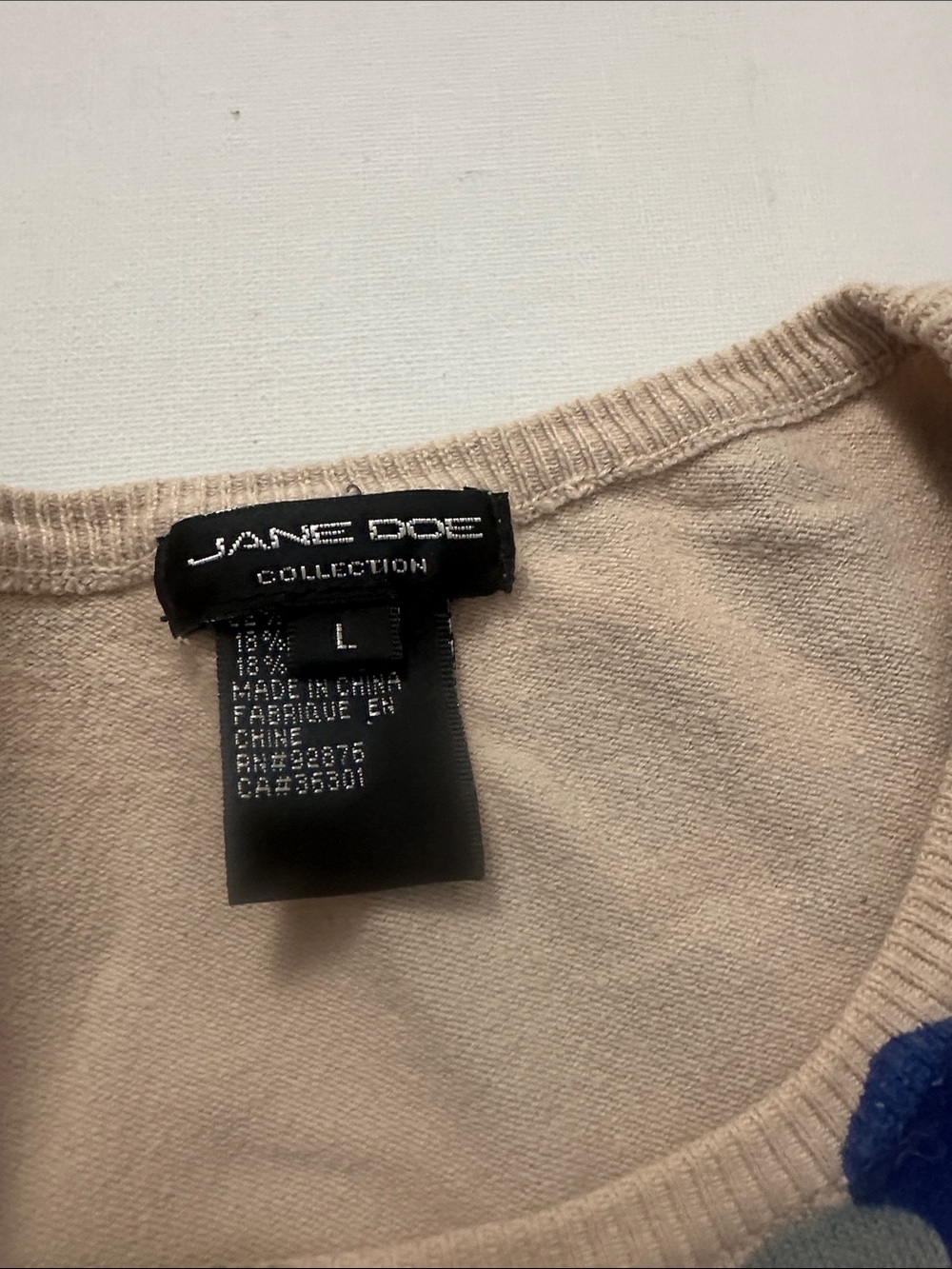 Jane Doe Crewneck Sweater with Multicolor Dot & Geometric Accents - Picture 6 of 8